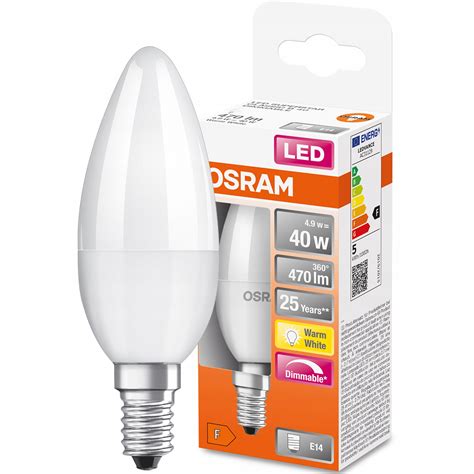 Żarówka Led E14 B35 4 9w 2700k Ściemnialna Osram 4058075430914 • Cena