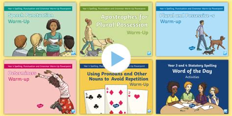 Y4 English Warm Up Resource Pack English Warm Up Games Ks2