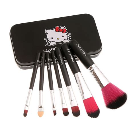 Hello Kitty 7 Piece Brushes Travel Size Makeup Brush Set Brushes