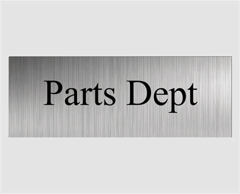 Parts Department Signs