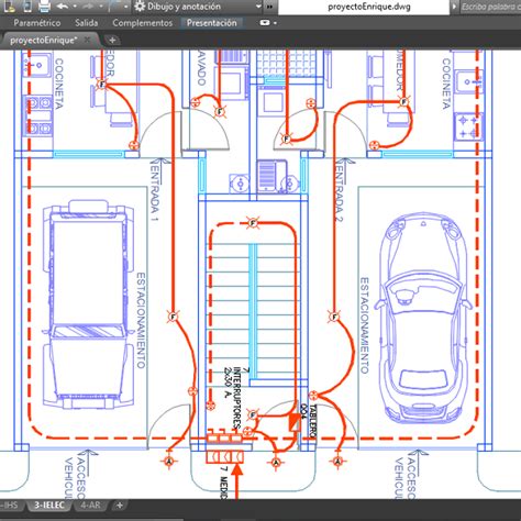 Diagrama Electrico De Una Casa Autocad Plano Instalacion Ele