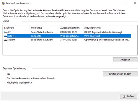 Festplatten In Windows 10 Defragmentieren Anleitung