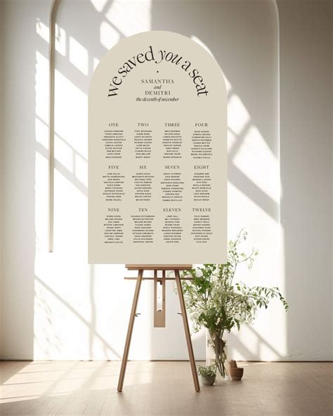 Slate Arch Seating Chart Wedding Table Seating Chart Wedding Table Seating Seating Charts