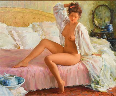 At Auction Konstantin Razumov Konstantin Razumov B A Female Nude Resting In Her