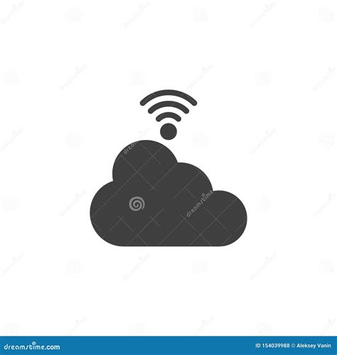 Icono Del Vector De La Red De La Nube De Wifi Ilustraci N Del Vector