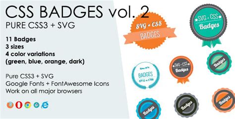 CSS3 SVG Badges By Luca8link CodeCanyon