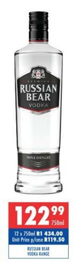 Russian Bear Vodka Range 750ml Offer At Ultra Liquors