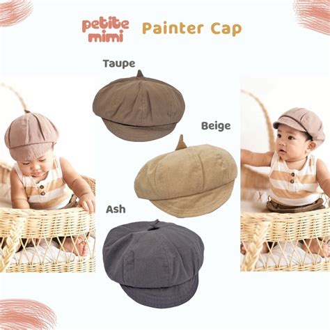 Jual Petite Mimi Painter Cap Ascot Cap Baby Nap Cap Topi Anak