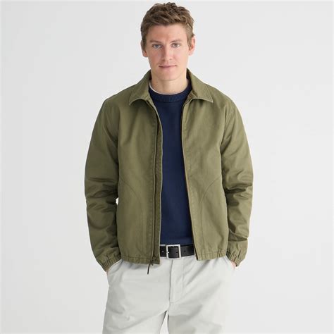 젤리팝 JELLYPOP Jcrew Harrington jacket in cotton twill