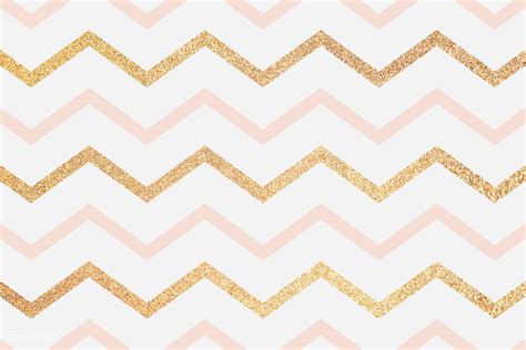 Pink And Gold Chevron Background