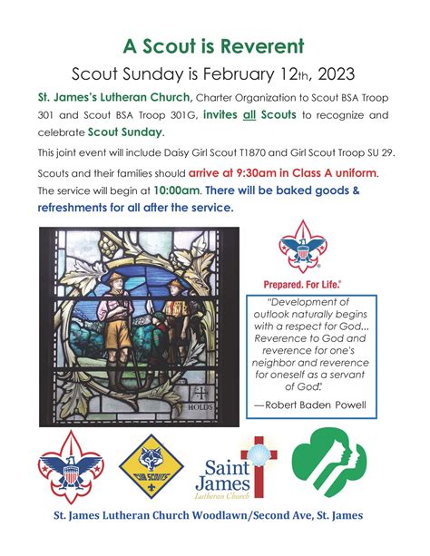 Scout Sunday! – St. James Lutheran Church