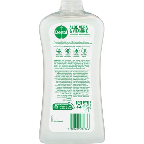 Dettol Antibacterial Liquid Hand Wash Hand Soap Refill Aloe Vera Ml