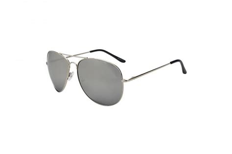 Pilot Aviator Sunglasses Silver Mirror Uv400 Au