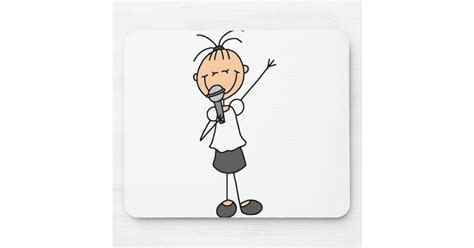 Stick Figure Singer Mousepad Zazzle