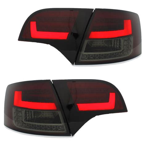 LED Lightbar Rückleuchten für Audi A4 B7 Avant Bj 2004 2008 Rot Smoke