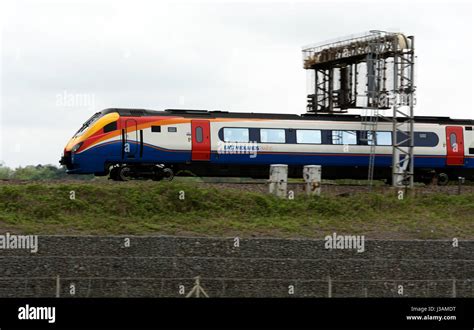 An East Midlands Trains Class Meridian At Speed Near Newton