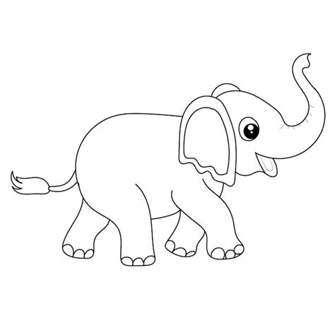 Page De Coloriage D L Phant Pour Les Enfants Illustration De Contour D