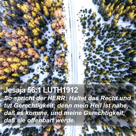 Jesaja 56 1 LUTH1912 So Spricht Der HERR Haltet Das Recht Und Tut