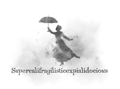 Mary Poppins Quote Art Print Practically Perfect Nursery T Wall