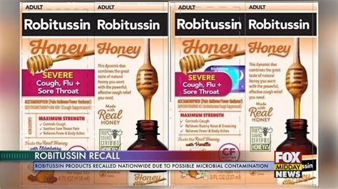 Robitussin Products Recalled Due To Microbial Contamination Wfxb