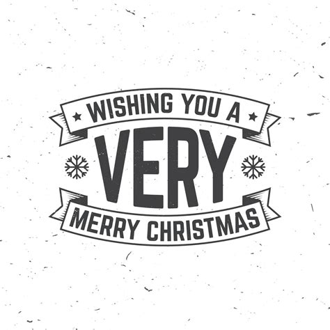 Wishing You A Very Merry Christmas Retro Template With Snowflakes And