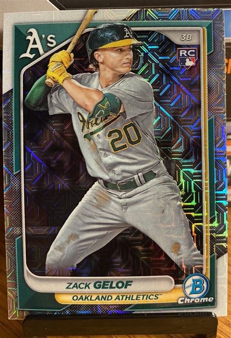 Zack Gelof Bowman Chrome Mojo Refractor Rookie Card Oakland