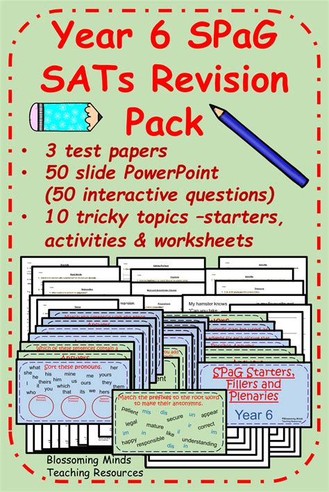 Spag Worksheets Year 6