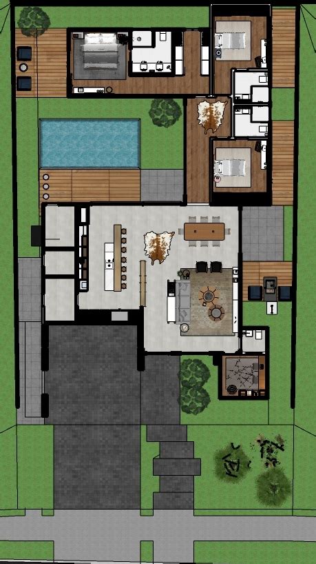 Plantas de Casas Térreas 80 Projetos e Ideias para 2022 2023