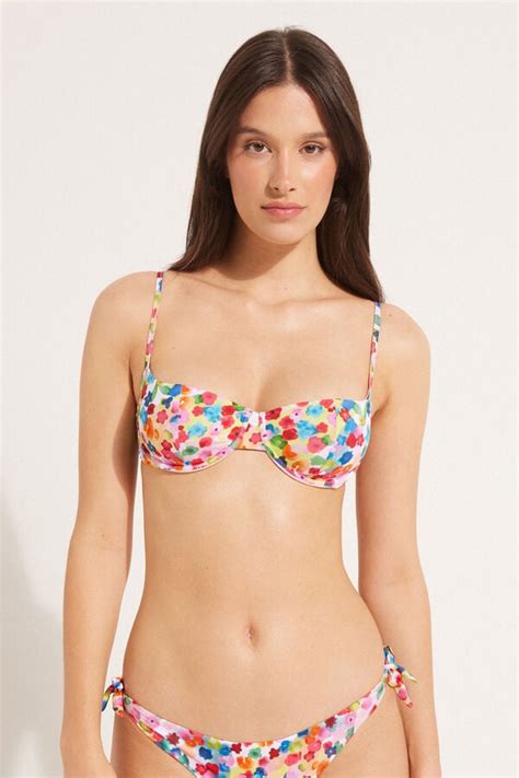 Reggiseno Bikini Balconcino Fiori Acquerello Balconcino Donna Tezenis Saldi Tezenis Italia