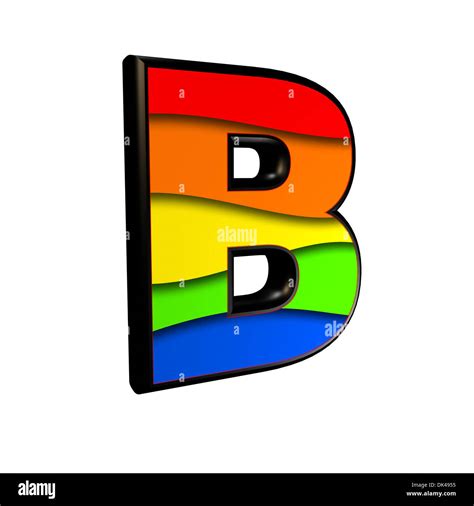 Letter With Rainbow Texture B Stock Photo Alamy