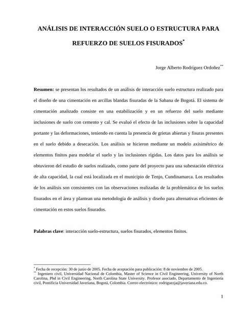 Pdf An Lisis De Interacci N Suelo O Estructura Pdf Fileel Dise O De