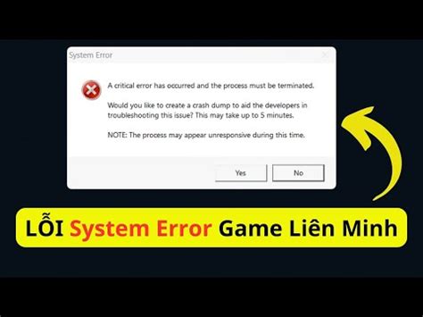 Sửa Fix Lỗi System Error Game Liên Minh Huyền Thoại LOL Báo A critical