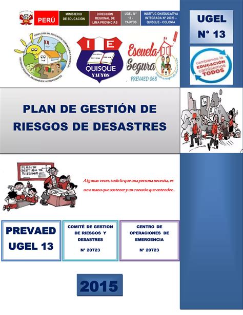 Plan Gestion De Riesgo De Desastre Pdf