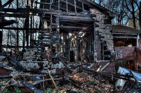 Burned Down House A Burned Down House In Glendale Md Righ Flickr