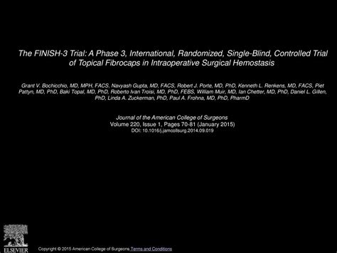 The FINISH 3 Trial A Phase 3 International Randomized Single Blind