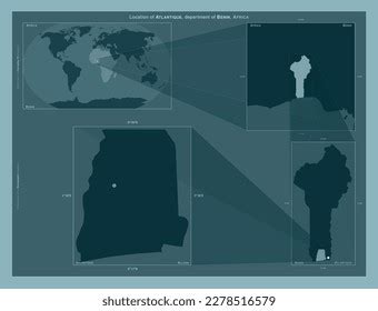 Atlantique Department Benin Diagram Showing Location Stock Illustration