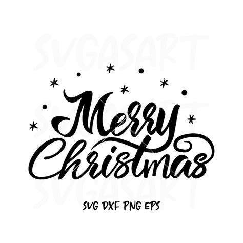 Merry Christmas Words SVG Shirt Print Etsy