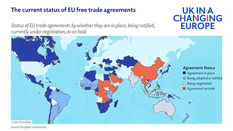 Trade Tracker EU Trade Deals UK In A Changing Europe