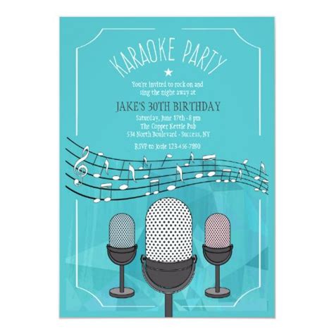 Karaoke Party Invitation Zazzle