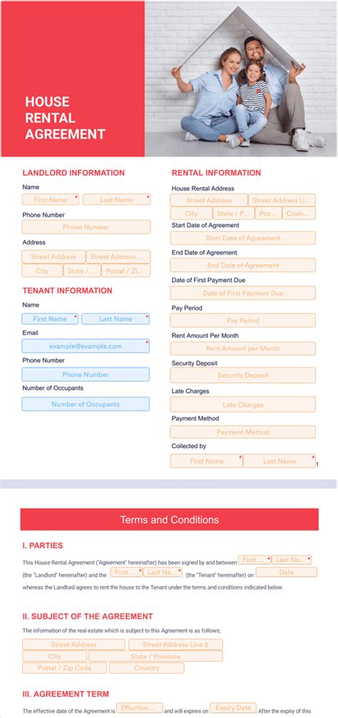 House Rental Agreement Sign Templates Jotform