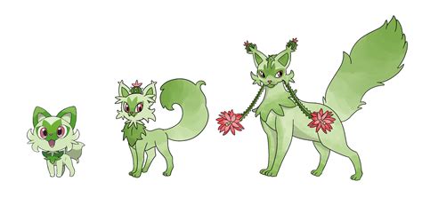 While I Work On My Quaxly Edits Here Is My Take At The Sprigatito Evolution Line I Took It In