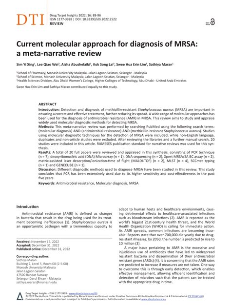 PDF Accepted Version Unedited Current Molecular Approach For