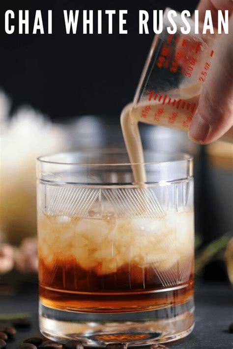 White Russian Cocktail Recipe Chai Syrup Gastronom Cocktails