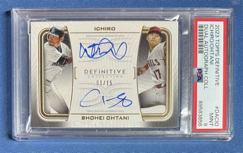 Shohei Ohtani Autographed Signed Topps Definitive Ichiro Suzuki