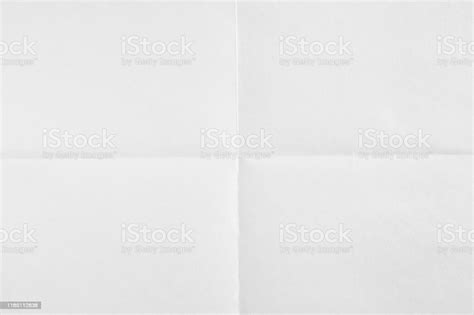 White Blank Sheet Of Paper Folded In Four White Crumpled Paper Texture