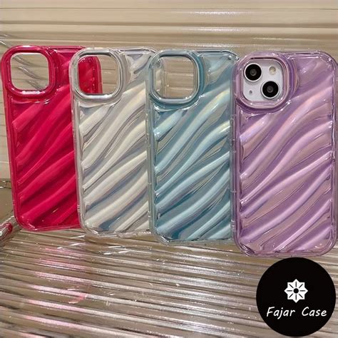 Jual Casing Ponsel Kurva Gelombang Warna Laser Mewah Yang Mempesona Cocok Untuk Vivo Y12sy12a