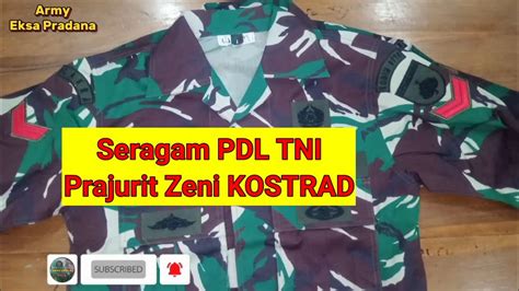 Seragam PDL TNI Prajurit Zeni KOSTRAD Seragampdl Kostrad Tniad YouTube