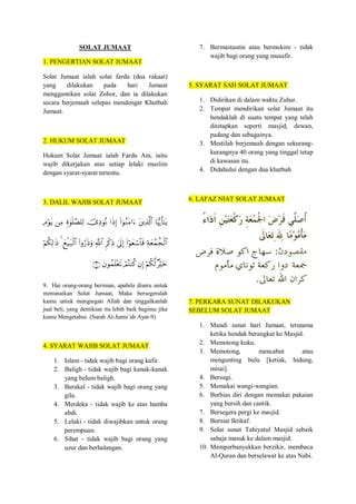 Nota Pendidikan Islam T5 Solat Jumaat PDF