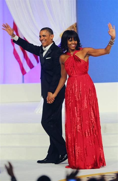 First Lady Michelle Obama's Inauguration Ball Jason Wu Red Dress - StyleFrizz