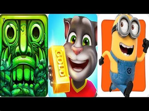 Talking Tom Gold Run Vs Despicable Me Minion Rush Vs Temple Run 2 YouTube